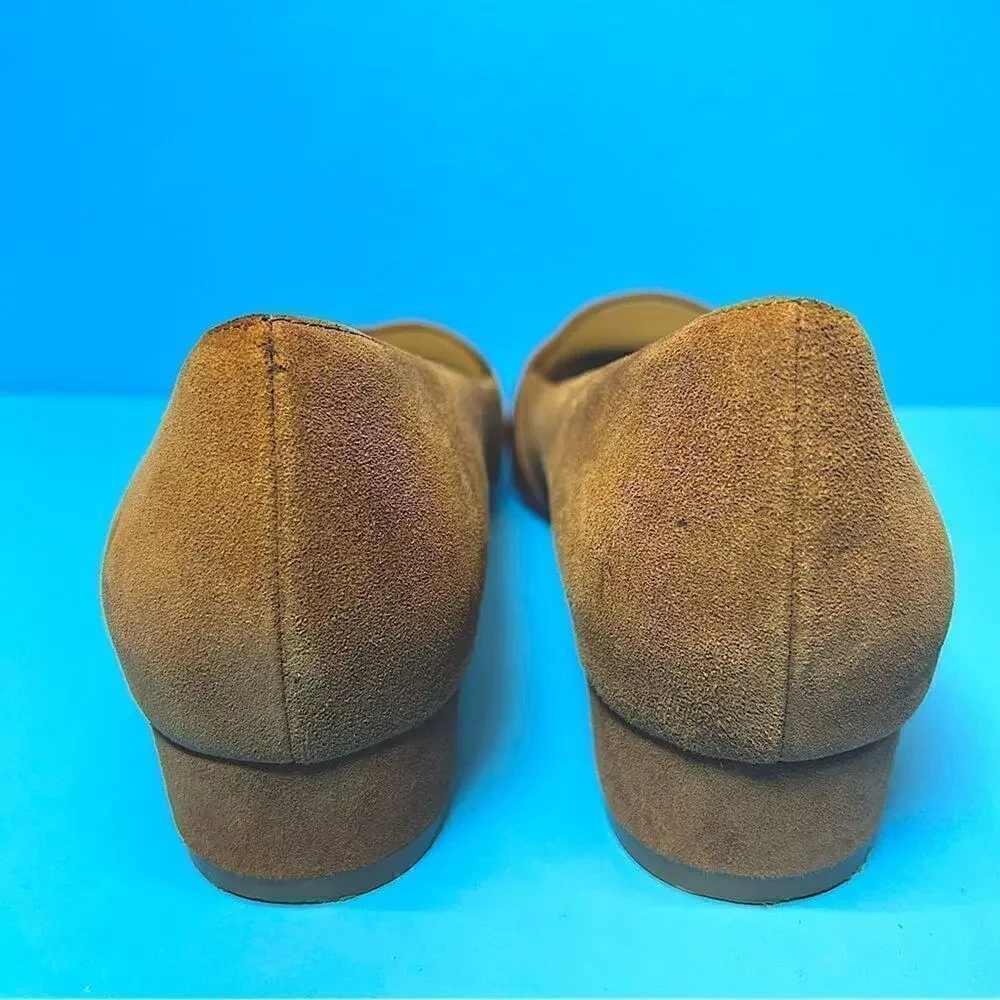 Cole Haan Womens Camila Point Skimmer Suede Leather Flats Tan Brown‎ 6B W15008